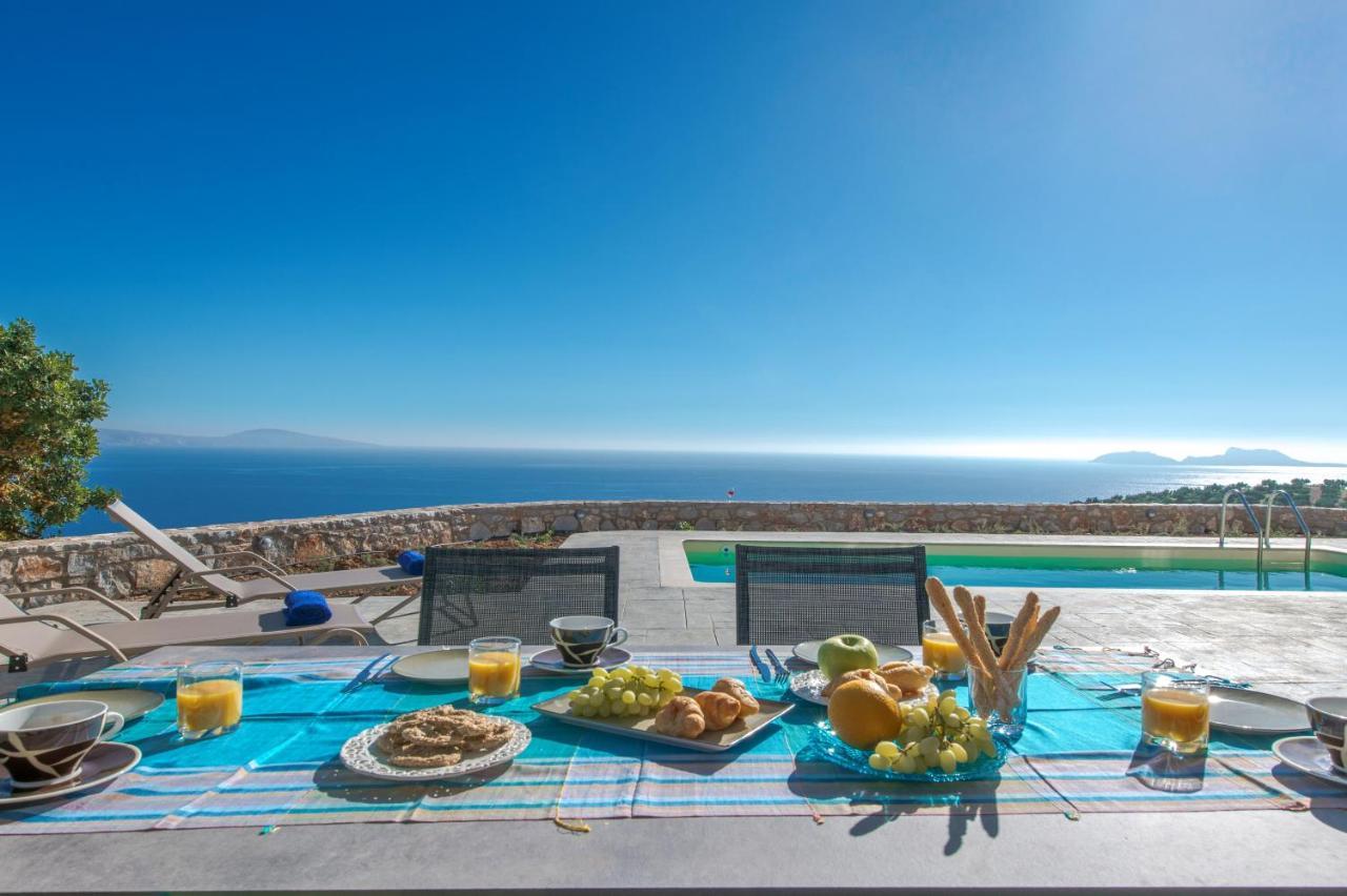 Tranquil Sea View Villa With Private Pool, Just 2Km From The Beach! Agia Galini Buitenkant foto